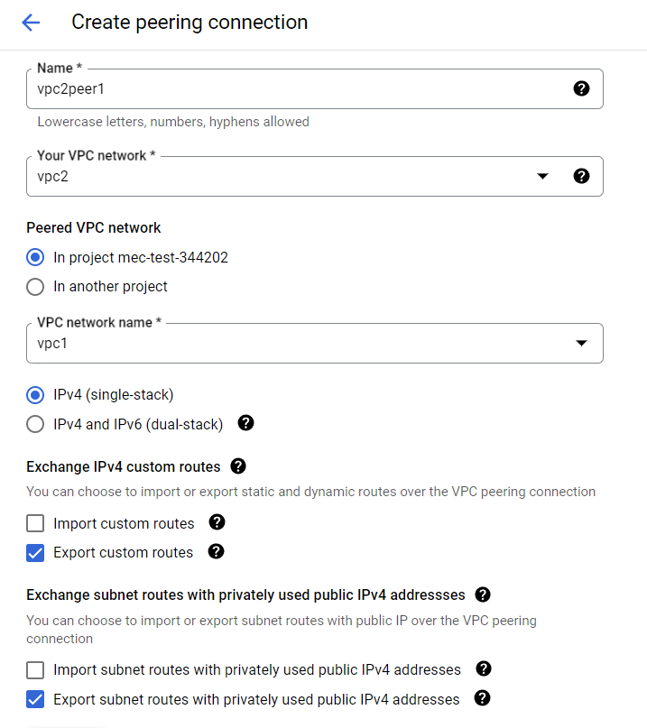 Google Cloud VPC Peering 之路由传递￼