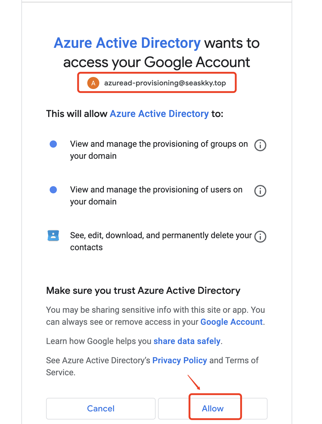 Azure AD单点登录Google Cloud